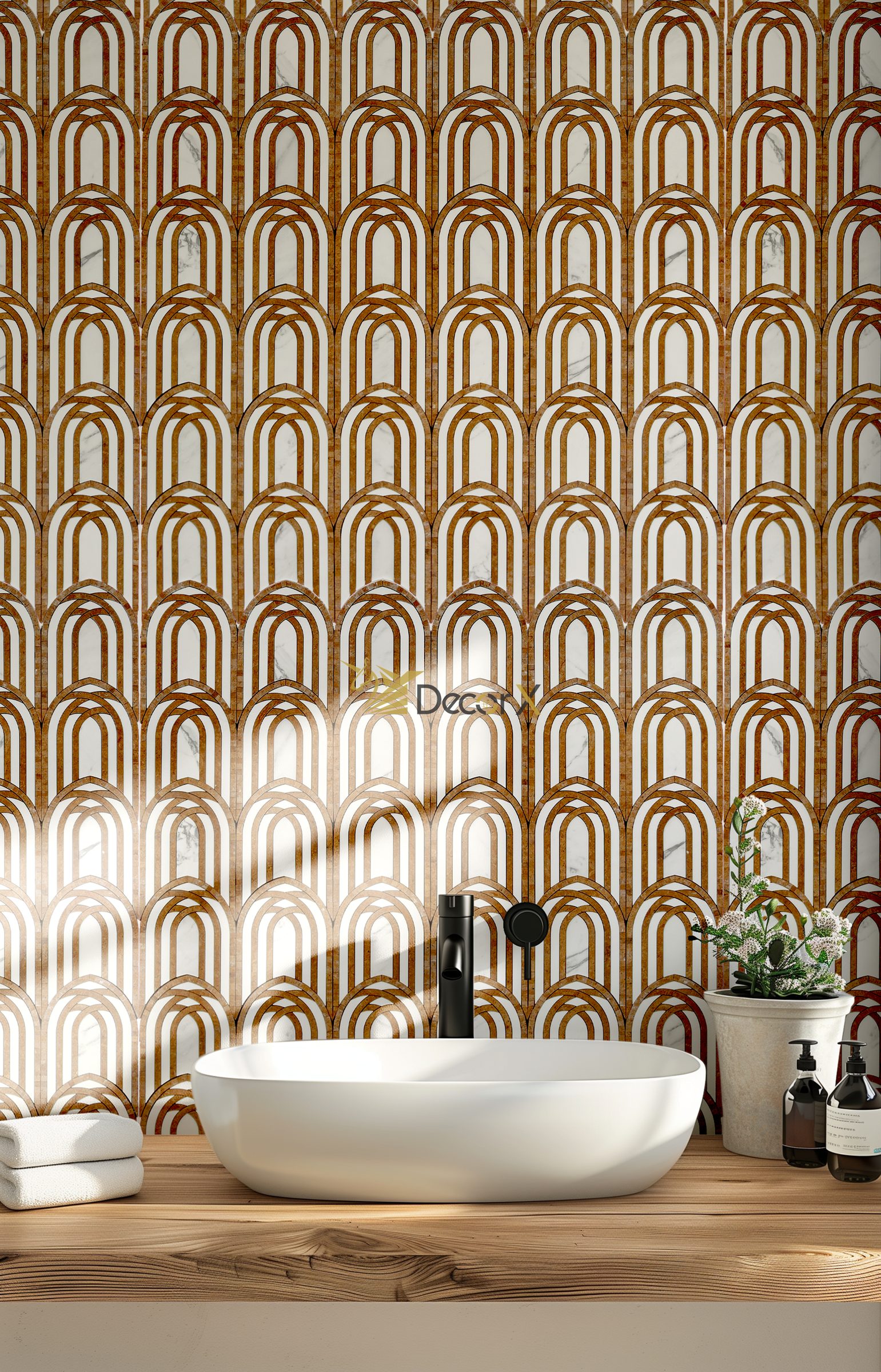 Twilight Cloister waterjet mosaic